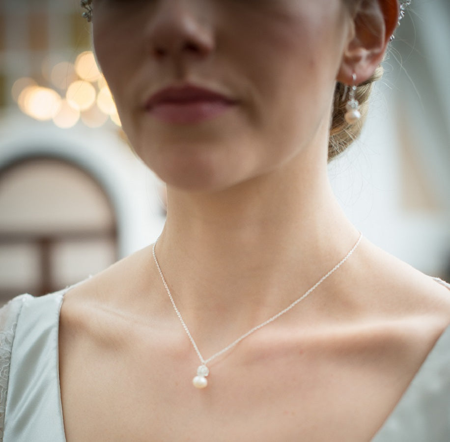 Pearl Backdrop Wedding Necklace| Wholesale Wedding Jewelry- Adorn A Bride