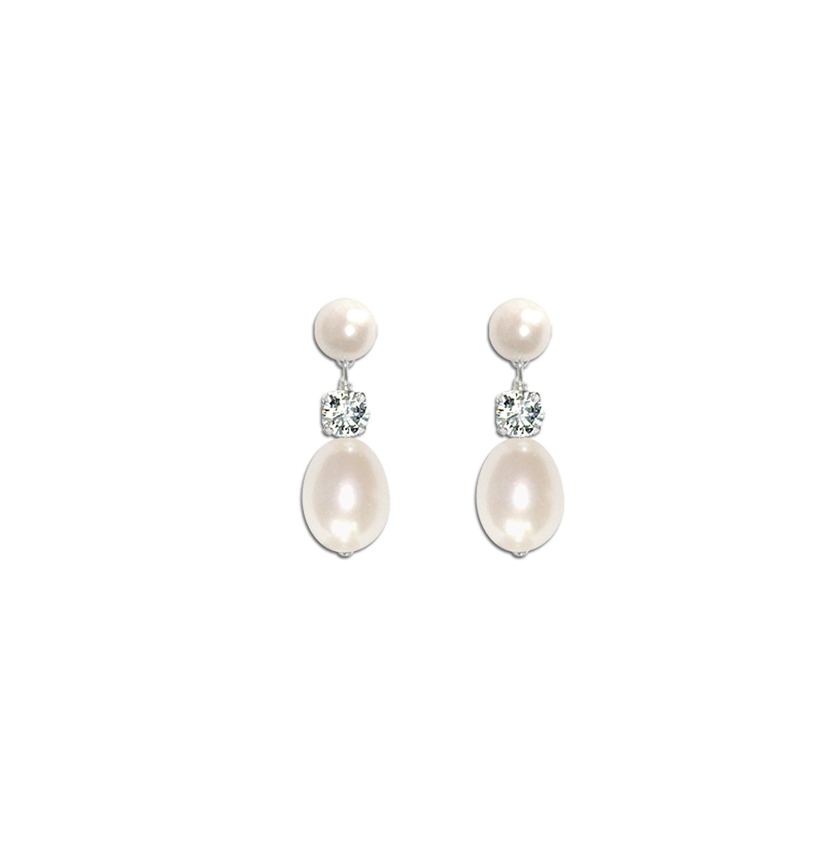 Chez Bec Anna II Vintage Pearl Bridal Earrings £40