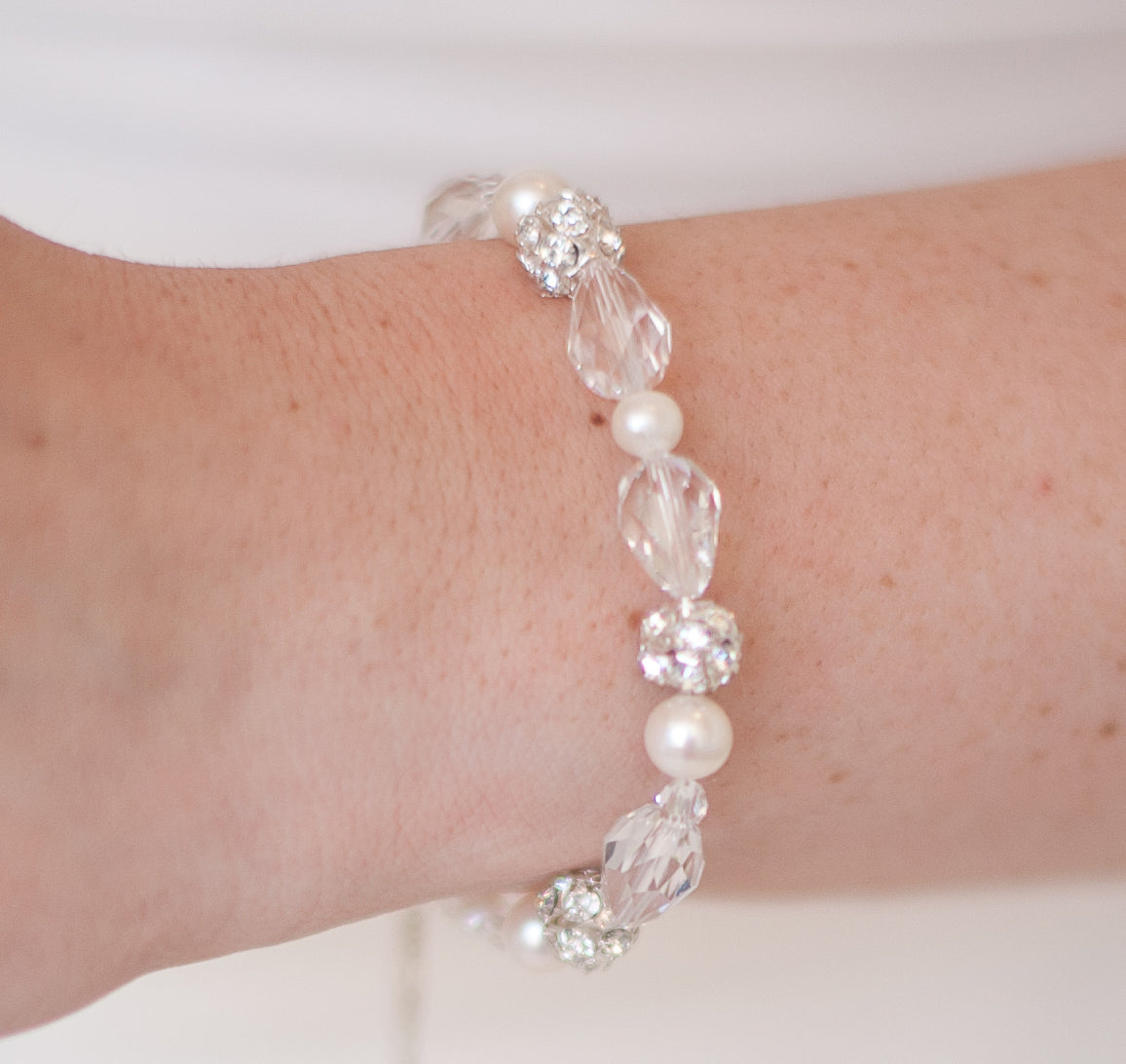Sylvia Pearl and Crystal Bridal Bracelet £48