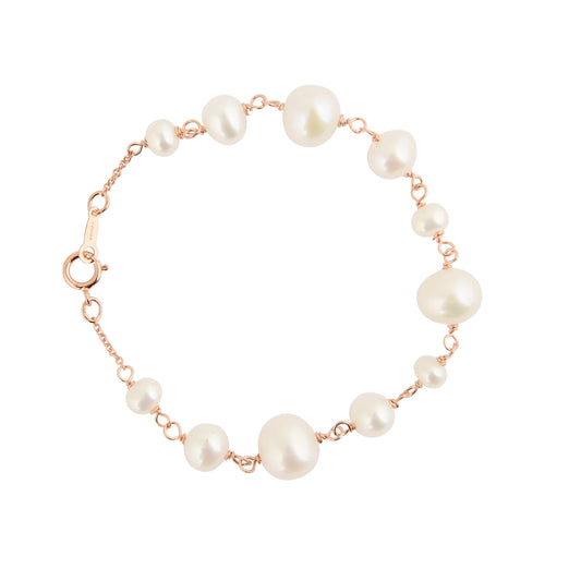 Pearl Elegance Rose Gold Bracelet £48